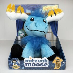 Mensch Pets Moose Plush with Light Up Antlers & Book Hanukkah Mitzvah New In Box